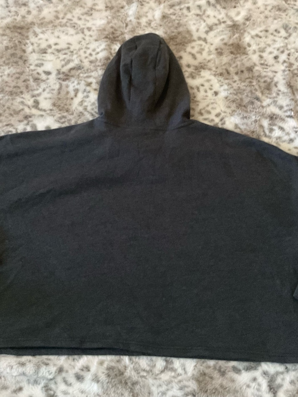 Women’s Under Armour Black Cropped Hooded Pullover with Logo Tape size Xl - Picture 7 of 8